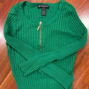 Ribbed Green Sweater